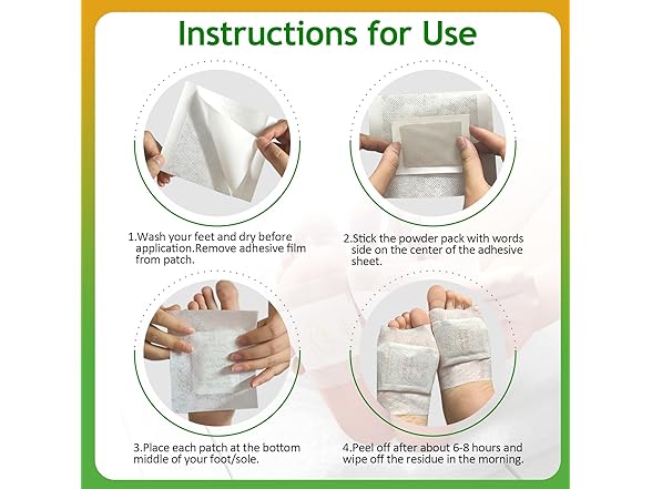 TEWEAE Foot Detox Pads - Turmeric & Ginger