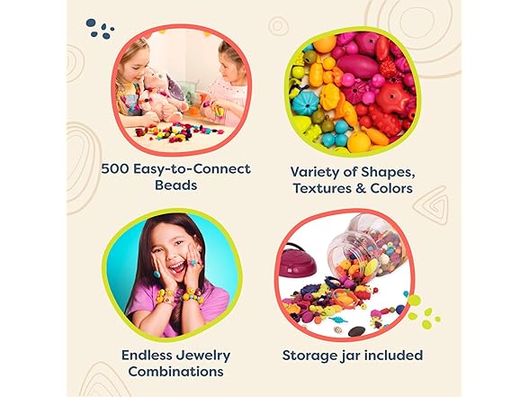 B. toys – Pop Arty! 500 Pieces – Jewlery Making Kit
