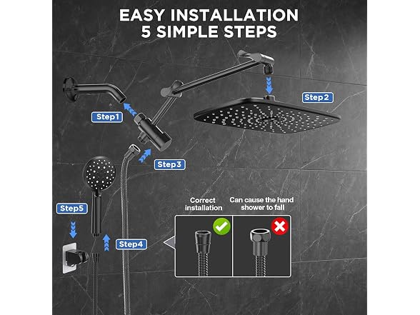 Veken 11.8in High Pressure Shower Head
