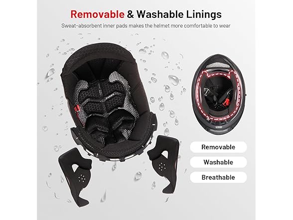 RSYSO Full Face Motorcycle Helmet LED