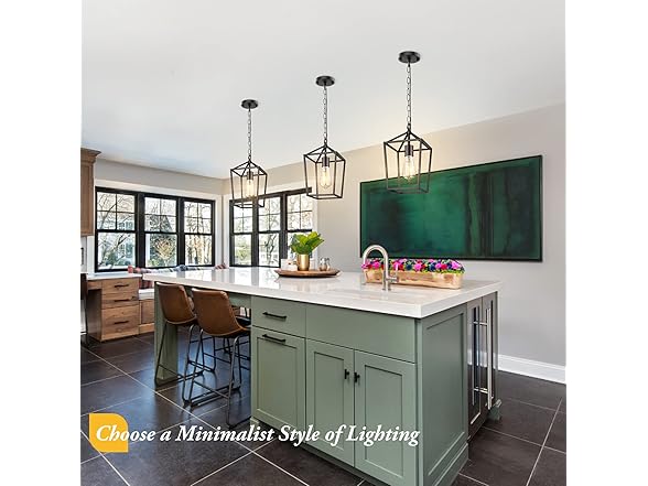 BesLowe Farmhouse Black Pendant Light