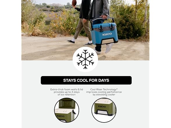 Igloo 25 qt BMX Cooler, Green and Orange