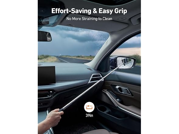 Windshield Cleaner with Mirror Squeegee