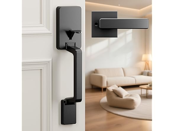 Philips DDL-SSH Front Door Handle No Lock Matt Black