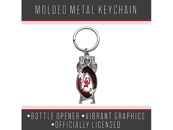 Kansas City Chiefs Bottle Opener Keychain