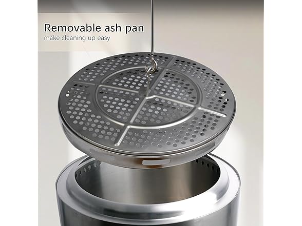 Red Mountain Valley 19'' Portable Wood Burning Smokeless Fire Pit, Silver