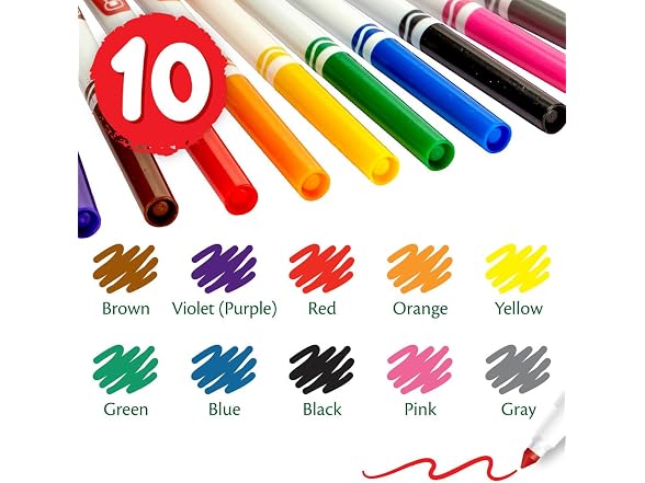 Crayola Fine Line Markers for Kids (12 Boxes)