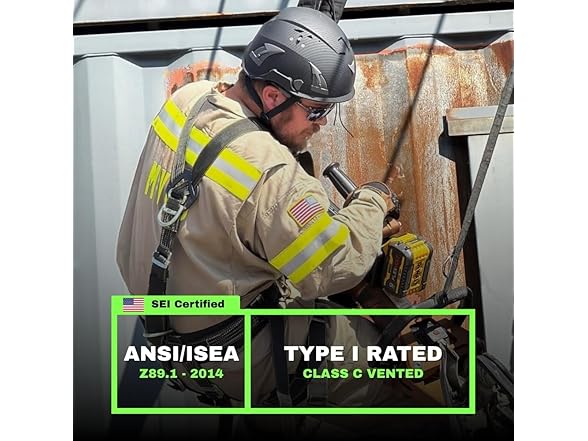 AeroPro Red Safety Helmet ANSI/ISEA