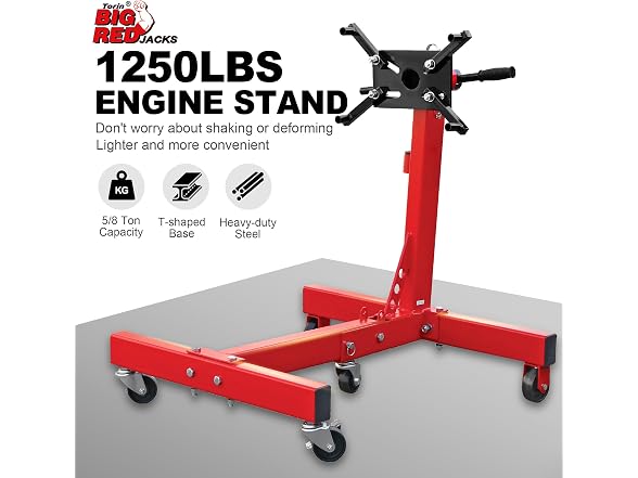 BIG RED BIG RED Steel Rotating Engine Motor Stan