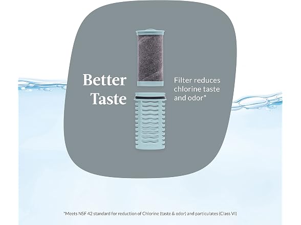 Contigo Stainless Steel Filter Water Bottle, 24 oz, Salt