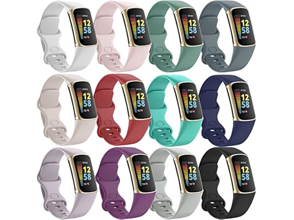 EEweca Silicone Bands for Fitbit Charge5