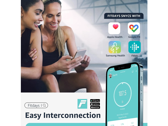 Smart Body Scale 13 Metrics BMI 400lbs