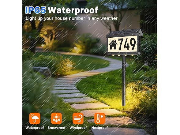 Brightever Illuminated Solar Address Sign