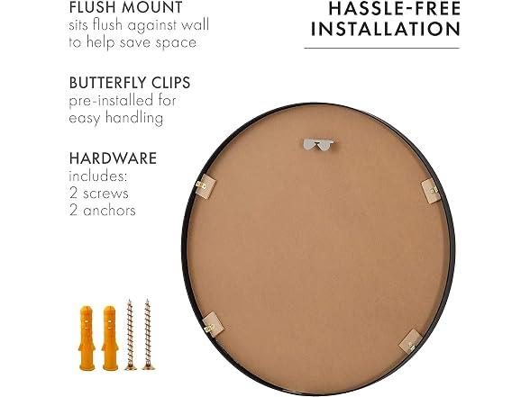 Black Round Bathroom Mirror Circle Wall