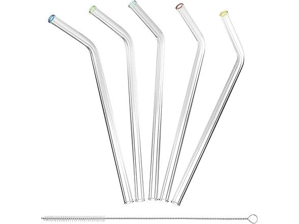 Extra-Wide 10mm Reusable Glass Drinking Straws