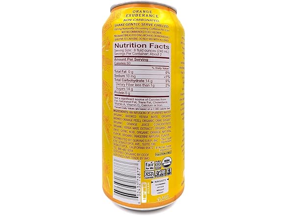 Organic Yerba Mate, Orange Exuberance, 15.5 oz.