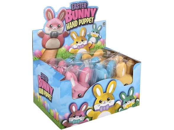 Easter Bunny Stretchy Hand Puppet 6 Inch
