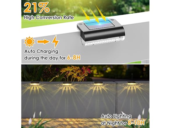 16 Pack Solar Step Lights Outdoor