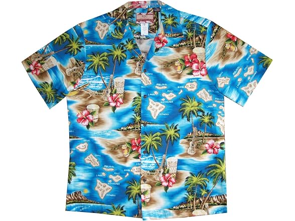 RJC Men's Hibiscus Hawaiian Islands