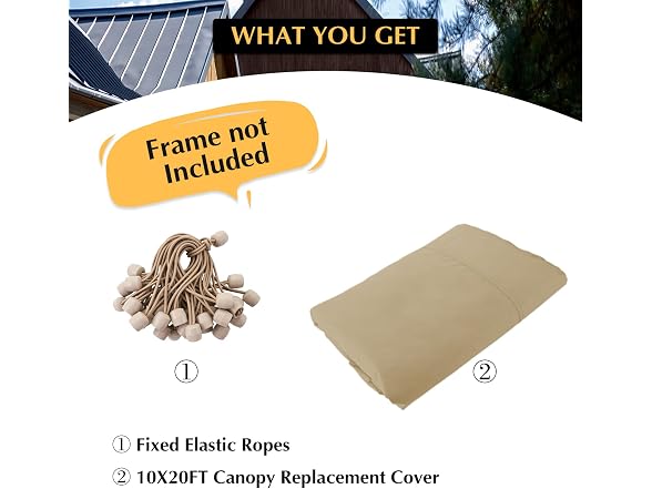 GOTRUTH 10x20 Canopy Replacement Cover