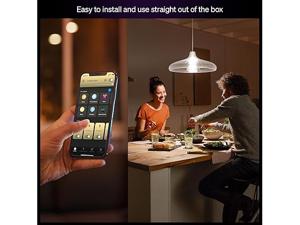 Philips Hue Smart LED A19 Bulb, Warm White 4 Pack