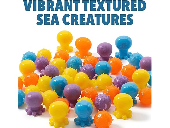 Fun Express Sticky Sea Creatures, 72 Pieces