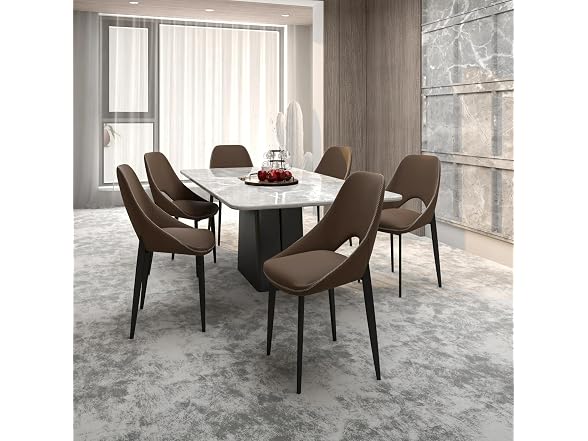 Leisuremod AC48DBR Amalfi Dining Chairs