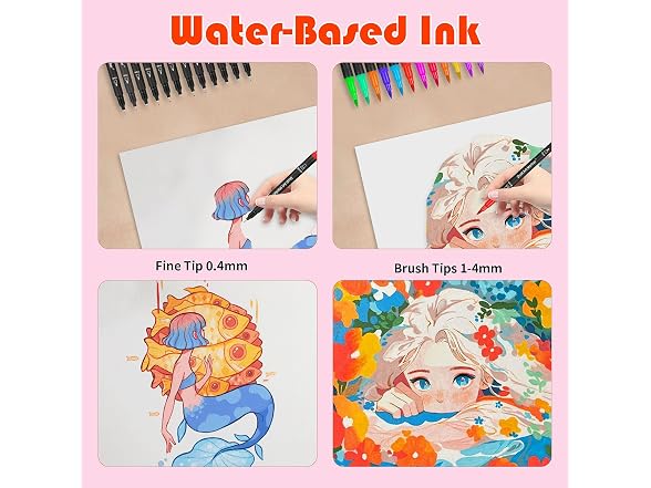 72 Markers For Adult Coloring Books