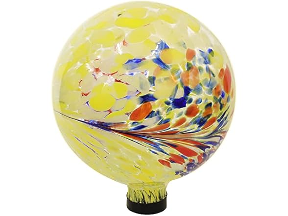 Sunnydaze 10-Inch Gazing Ball- Bright Summer Burst