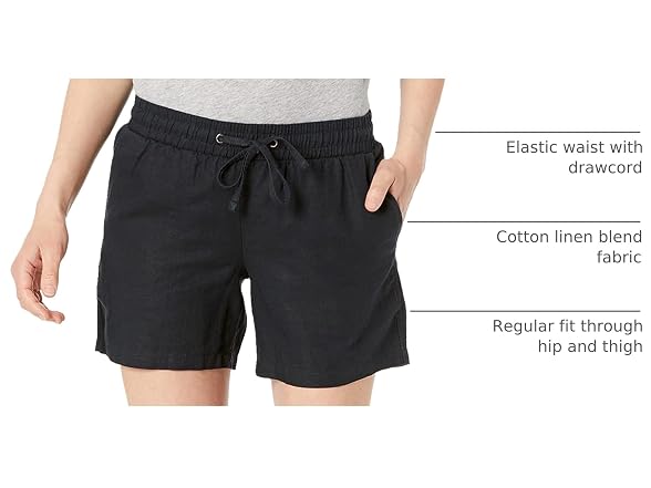Amazon Essentials Women 5" Inseam Linen Shorts