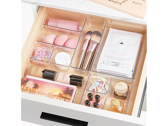 Vtopmart Clear 25 PCS Plastic Drawer Organizer