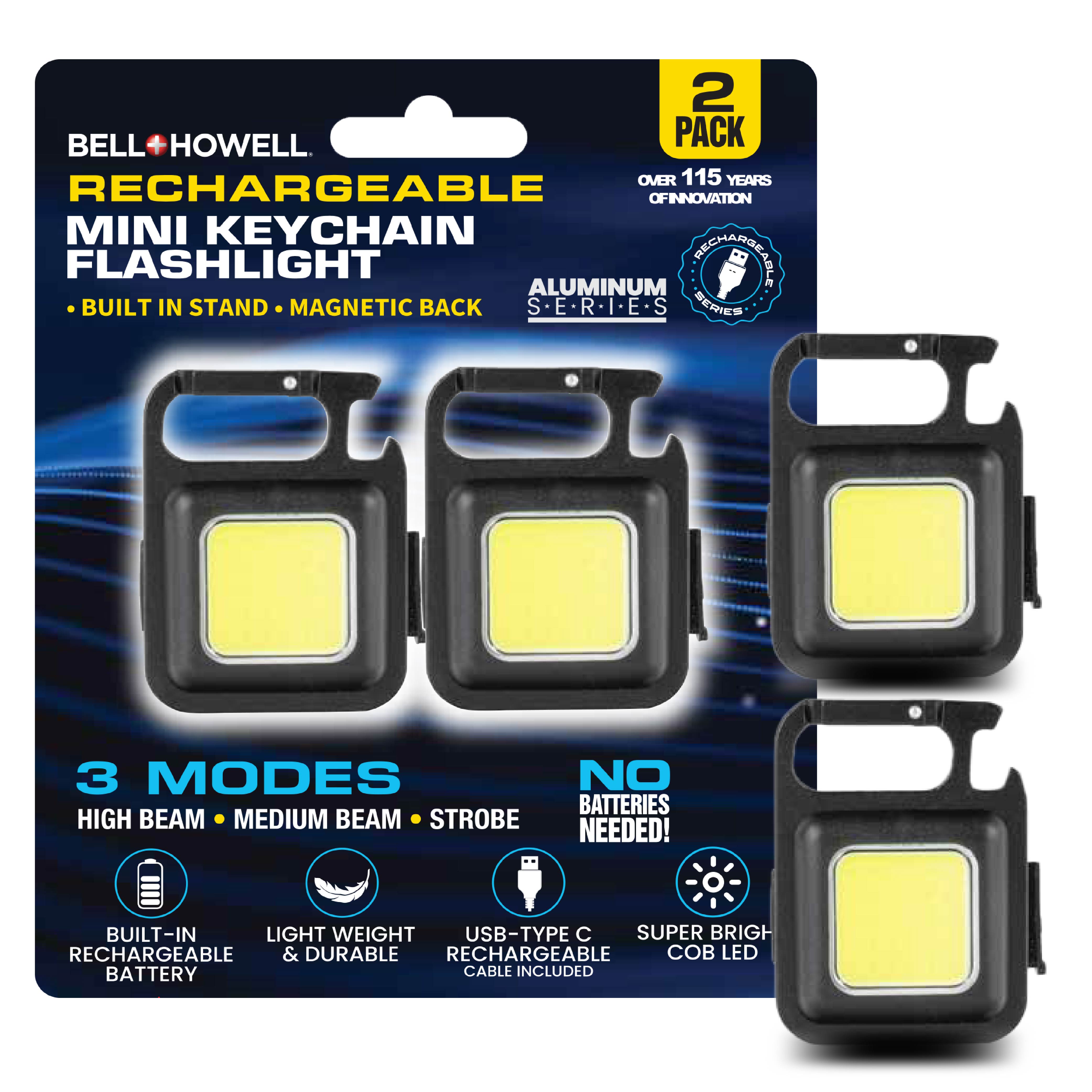 Rechargeable 2Pc Mini Keychain F.Light - Gallery 5