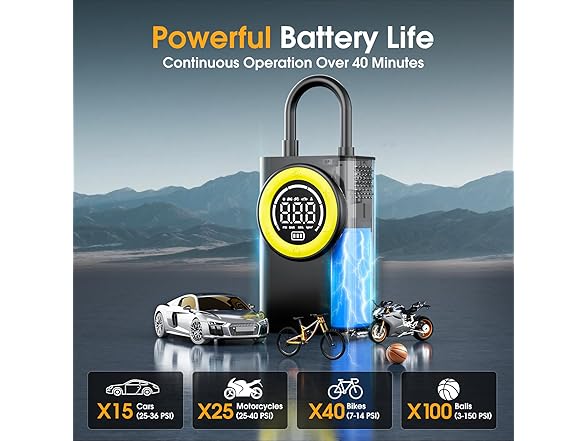 FLYKID Tire Inflator Portable Air Compressor