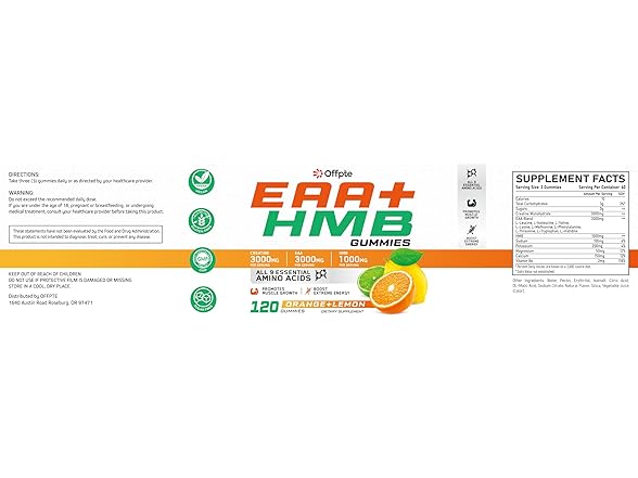 120 Ct Essential Aminos Acids Gummies