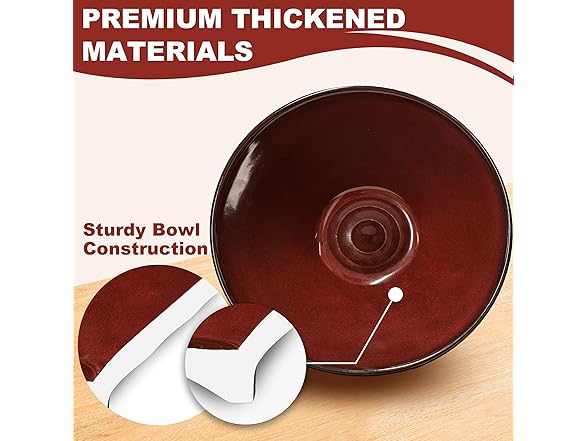 mangmong 8-Inch Ceramic Ramen Bowl Set