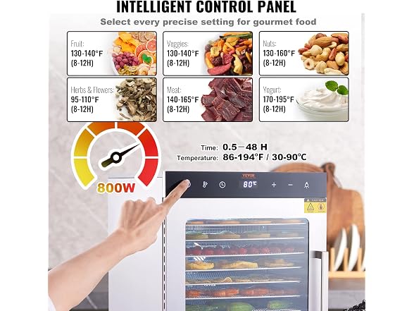 VEVOR Electric Food Dehydrator Machine