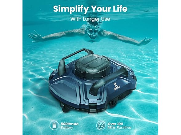 HICHEE Cordless Pool Vacuum Robot - Gallery 2