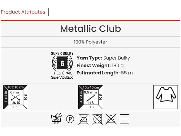 YarnArt Metallic Club Super Bulky T-Shirt