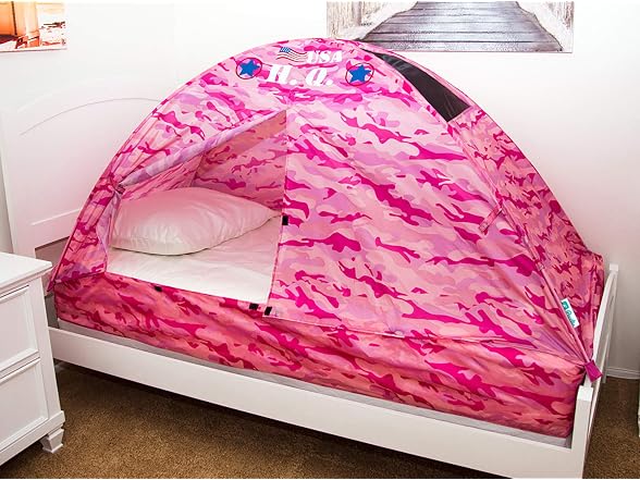 Pacific Play Tents 19781 Kids Pink Camo Bed Tent Playhouse