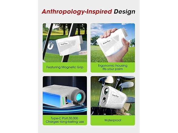 White 1300 Yards Golf Range Finder