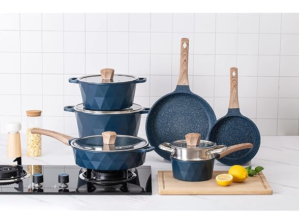 11-Piece Non-Stick Cast Aluminum Cookware Set