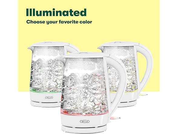 BELLA 1.7L Glass Electric Kettle White