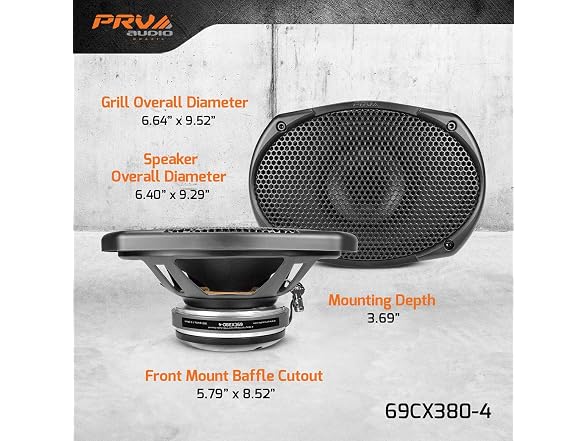PRV AUDIO 6x9 Coaxial Car Audio Speaker