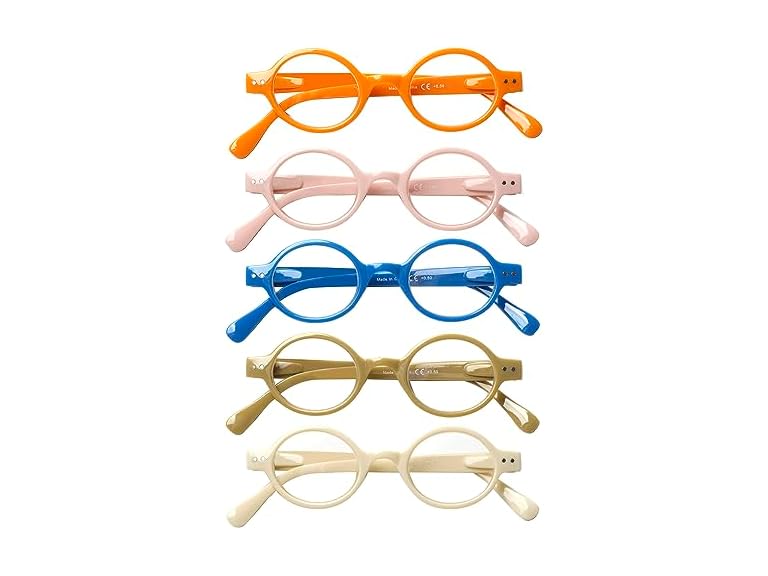 10 Pack Retro Round Reading Glasses