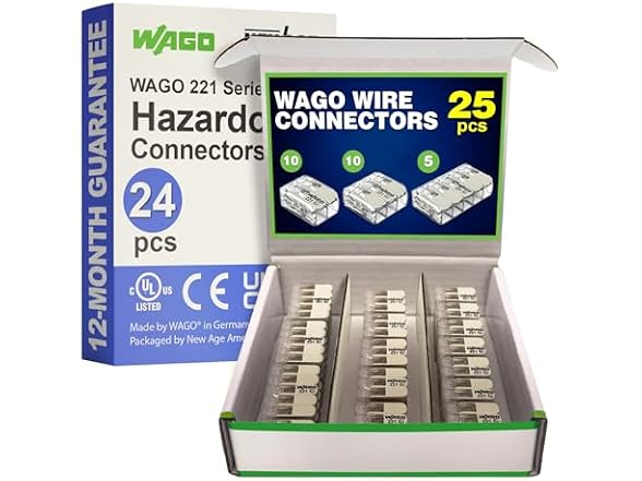 New Age America WAGO 221 Series 25pc Compact Splicing W