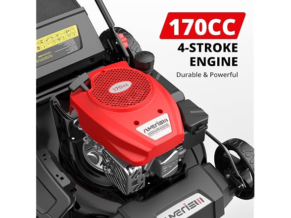 AMERISUN Gas Lawn Mower, 170cc OHV Engine
