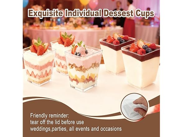 GGYKJSK 50-Pack 5oz Dessert Cups