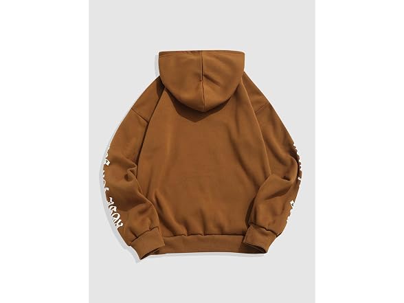 Zaful Men (S) Fleece Hoodie Letter Sweatshirt