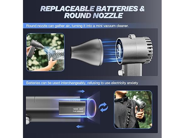 Saker Handheld 100-Speed Turbo Fan