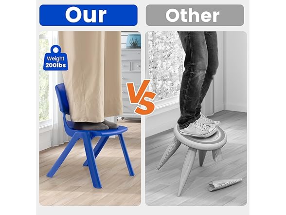 Axidou 6 Pack Premium 11" H Plastic Stackable School Chairs